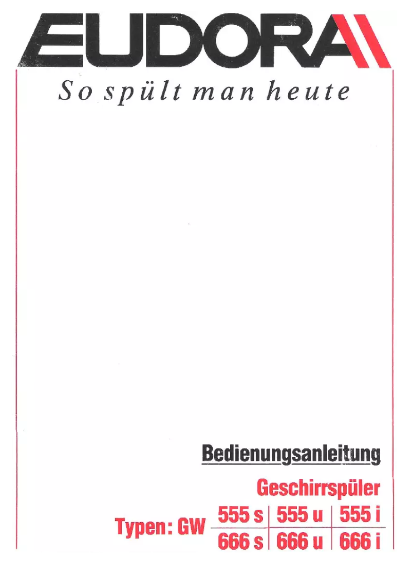 Page 1 de la notice Manuel utilisateur Eudora GS666