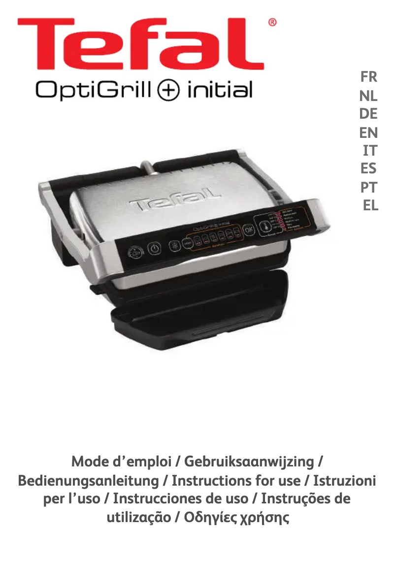 Image de la première page du manuel de l'appareil Optigrill GC701D