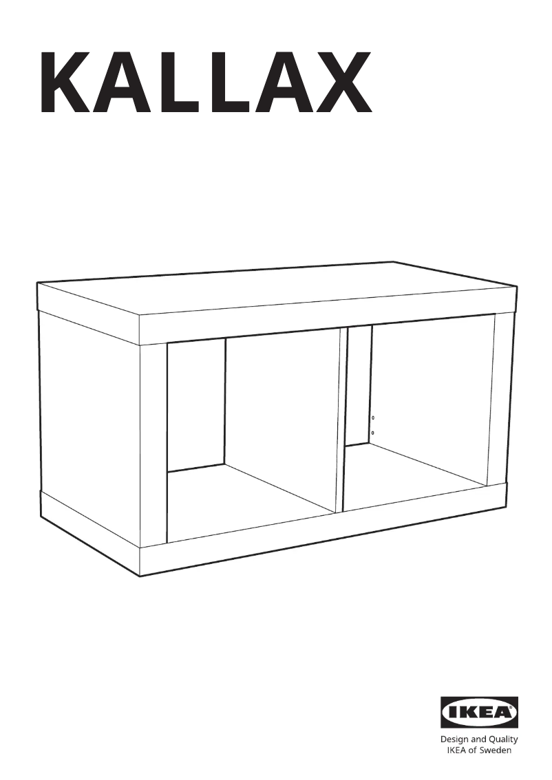 Imagen de la primera página del manual del dispositivo KALLAX 403.958.77