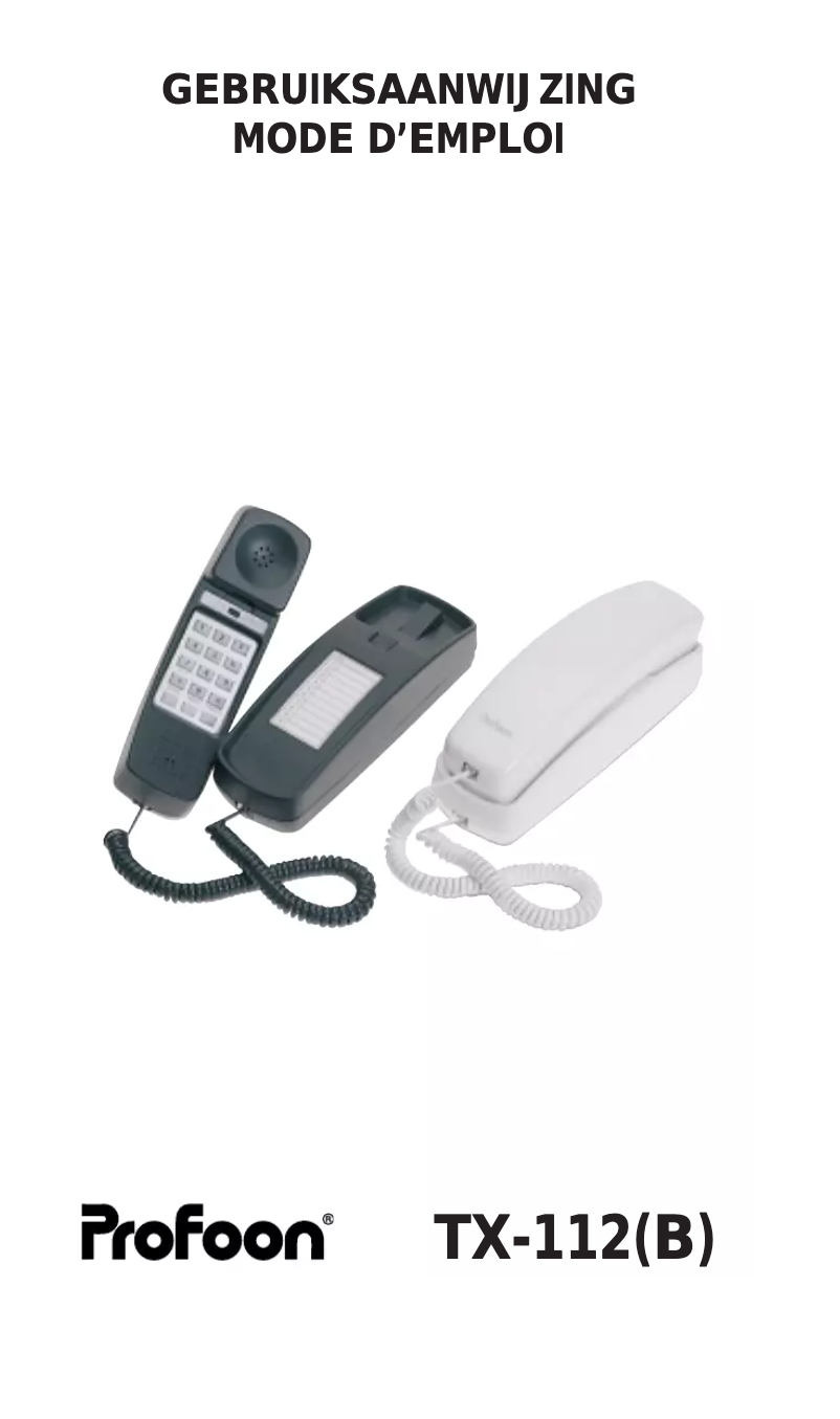 Page 1 de la notice Manuel utilisateur Profoon TX-112