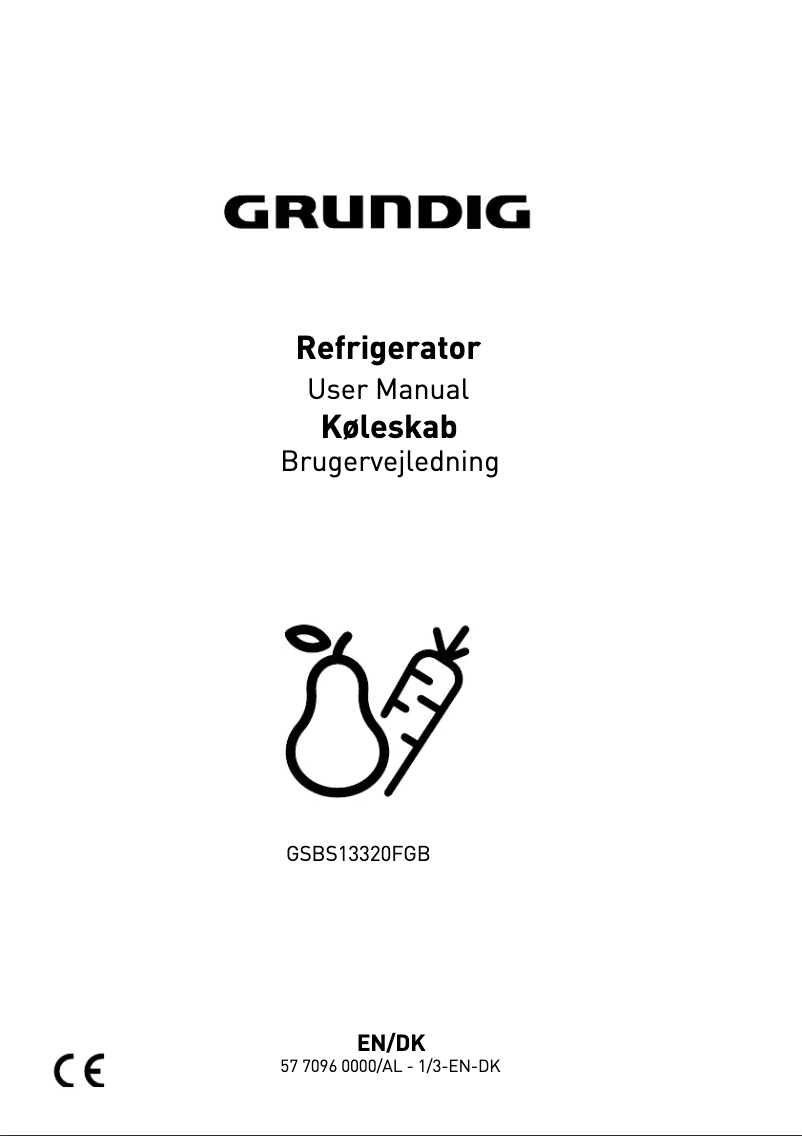 Page 1 de la notice Manuel utilisateur Grundig GSBS13320FGB