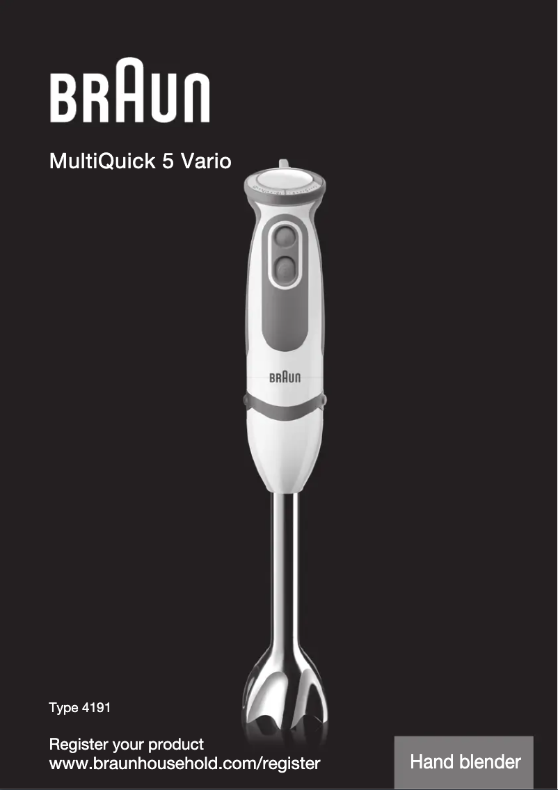 Image de la première page du manuel de l'appareil Multiquick 5 Vario MQ 5045 Aperitive