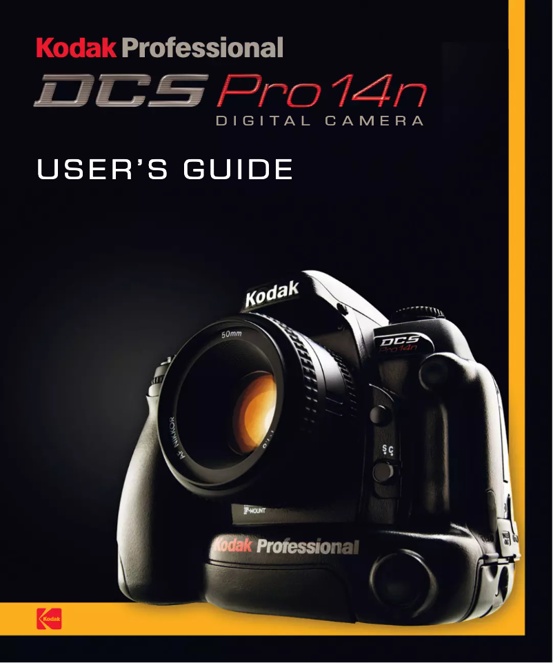 Page 1 de la notice Manuel utilisateur Kodak DCS Pro 14n