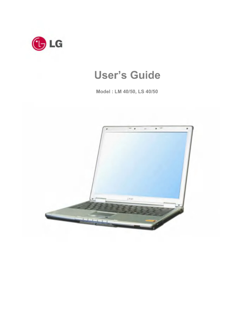 Page n°1 - Manuel utilisateur LG LMC50-D