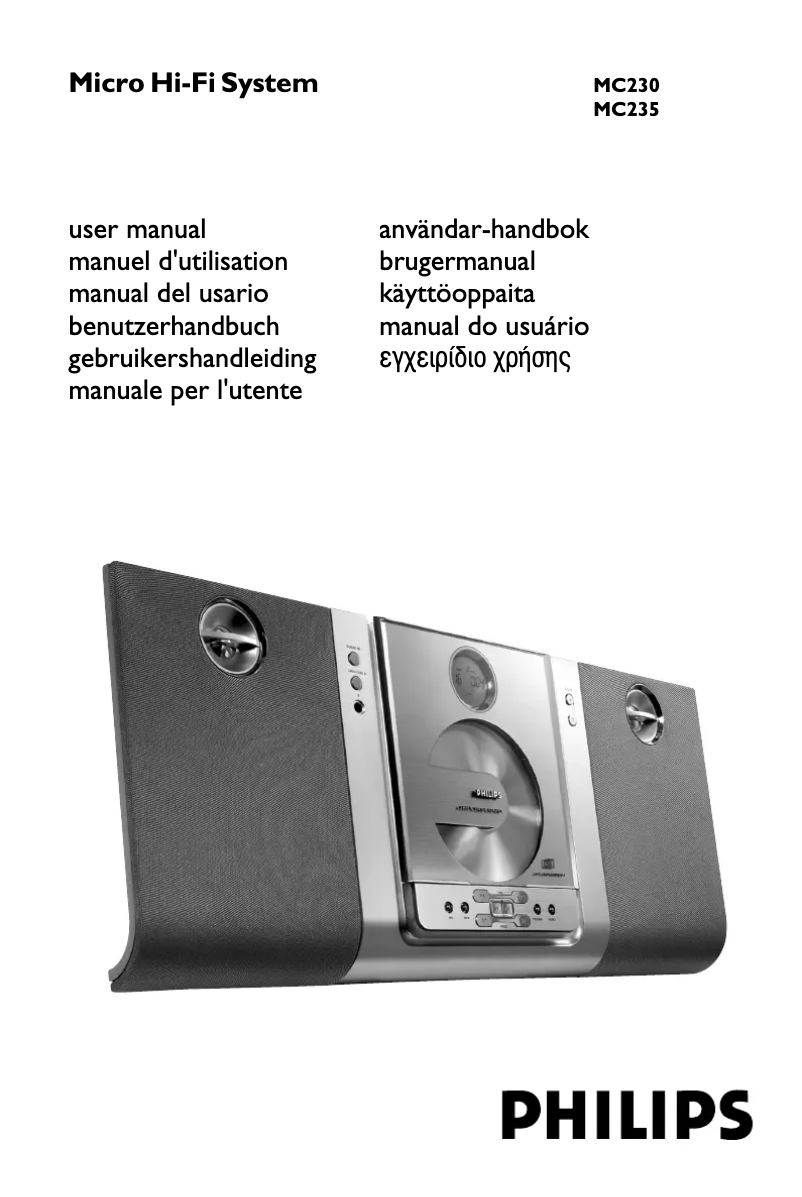 Image de la première page du manuel de l'appareil MC230
