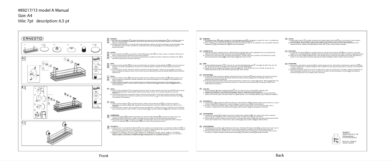 Image de la première page du manuel de l'appareil IAN 89217