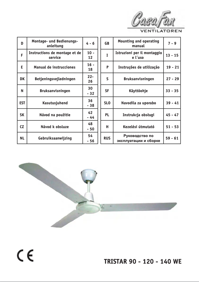 Image de la première page du manuel de l'appareil Tristar II 90 WE