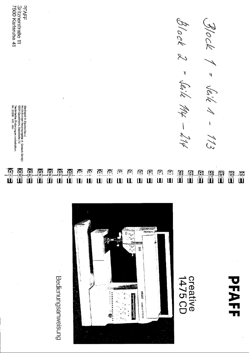 Image de la première page du manuel de l'appareil Creative 1475 CD