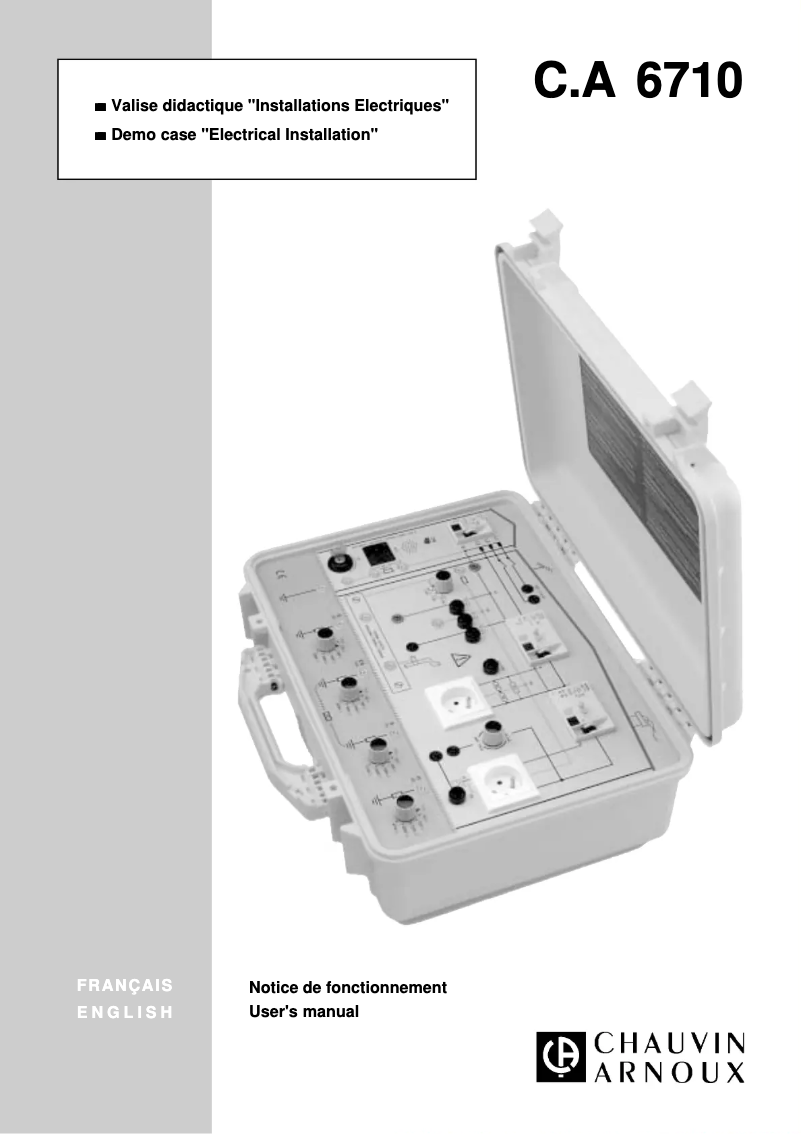 Page 1 de la notice Manuel utilisateur Chauvin Arnoux C.A 6710