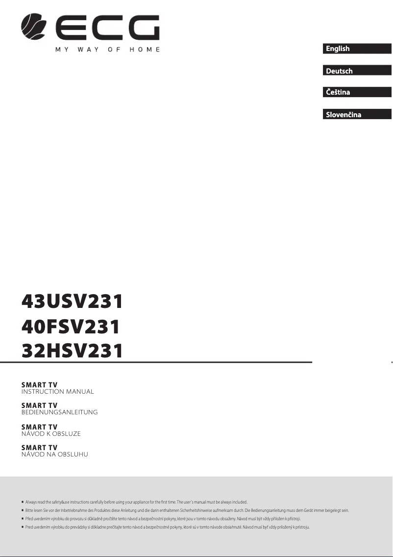 Image de la première page du manuel de l'appareil 32HSV231