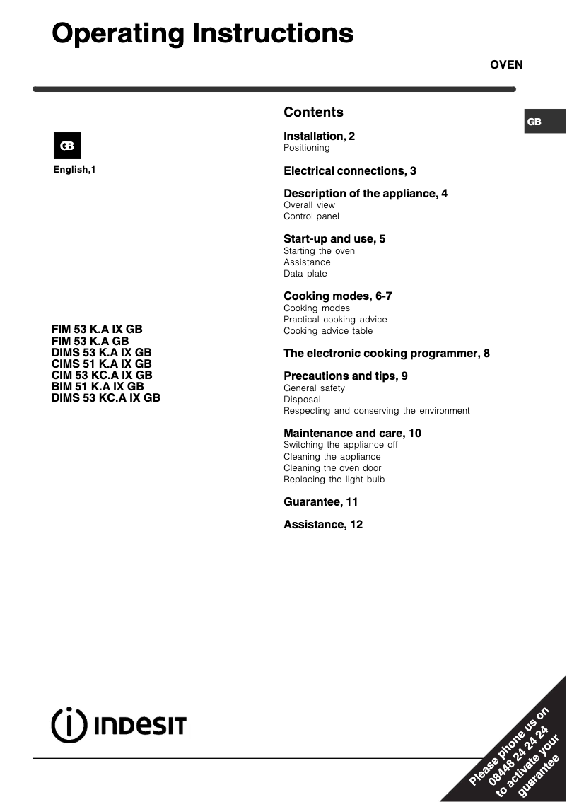 Image de la première page du manuel de l'appareil FIM 53 KA IX