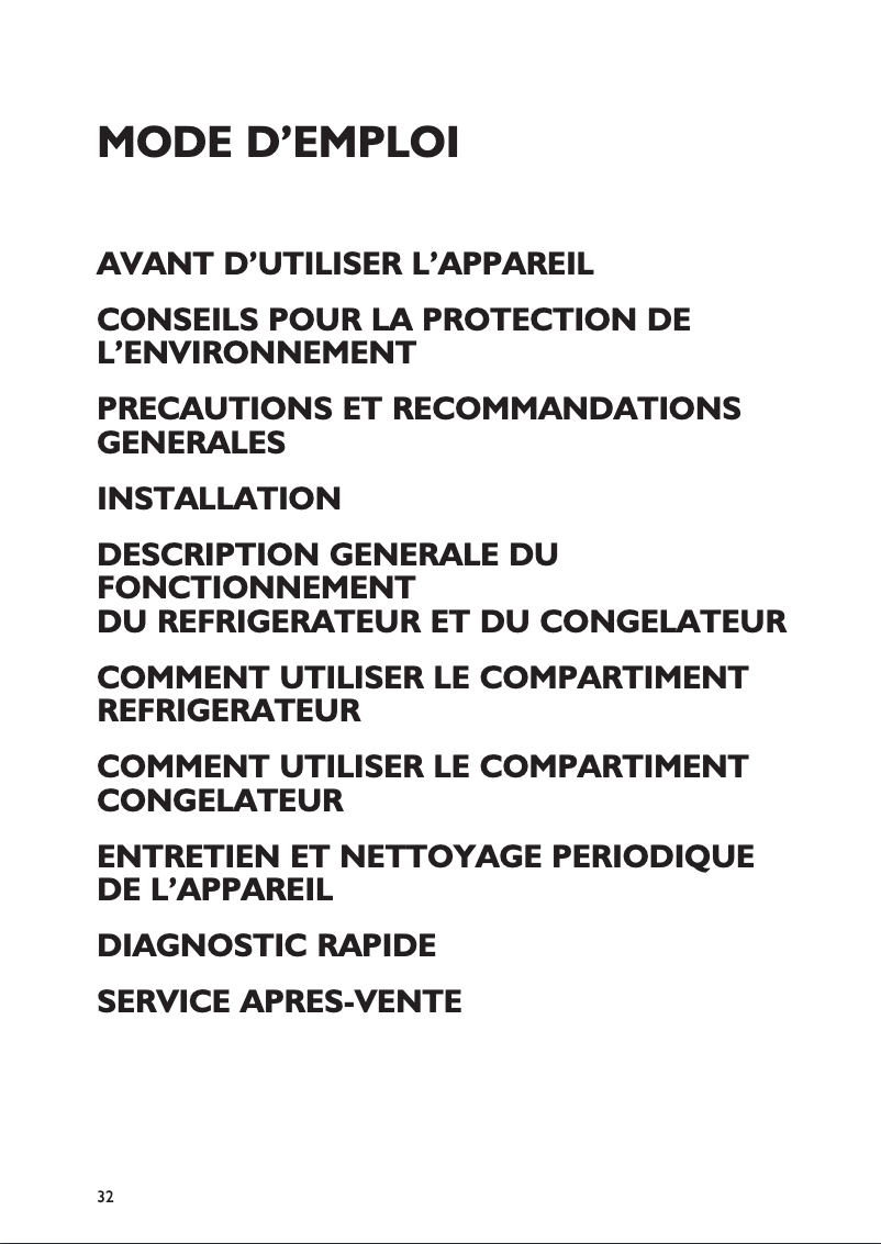 Page 1 de la notice Manuel utilisateur Bauknecht KGIN 3300/A
