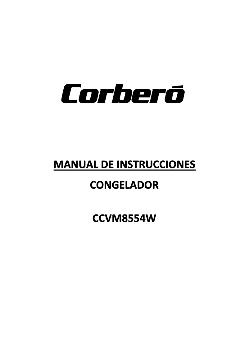 Page 1 de la notice Manuel utilisateur Corbero CCVM8554W