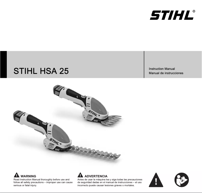 Page 1 de la notice Manuel utilisateur Stihl HSA 25