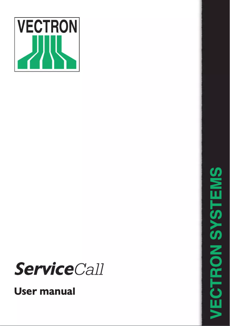 Page 1 de la notice Manuel utilisateur Vectron ServiceCall
