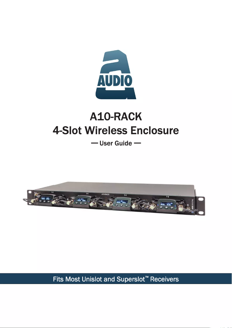 Page 1 de la notice Manuel utilisateur Audio Limited A10-RACK