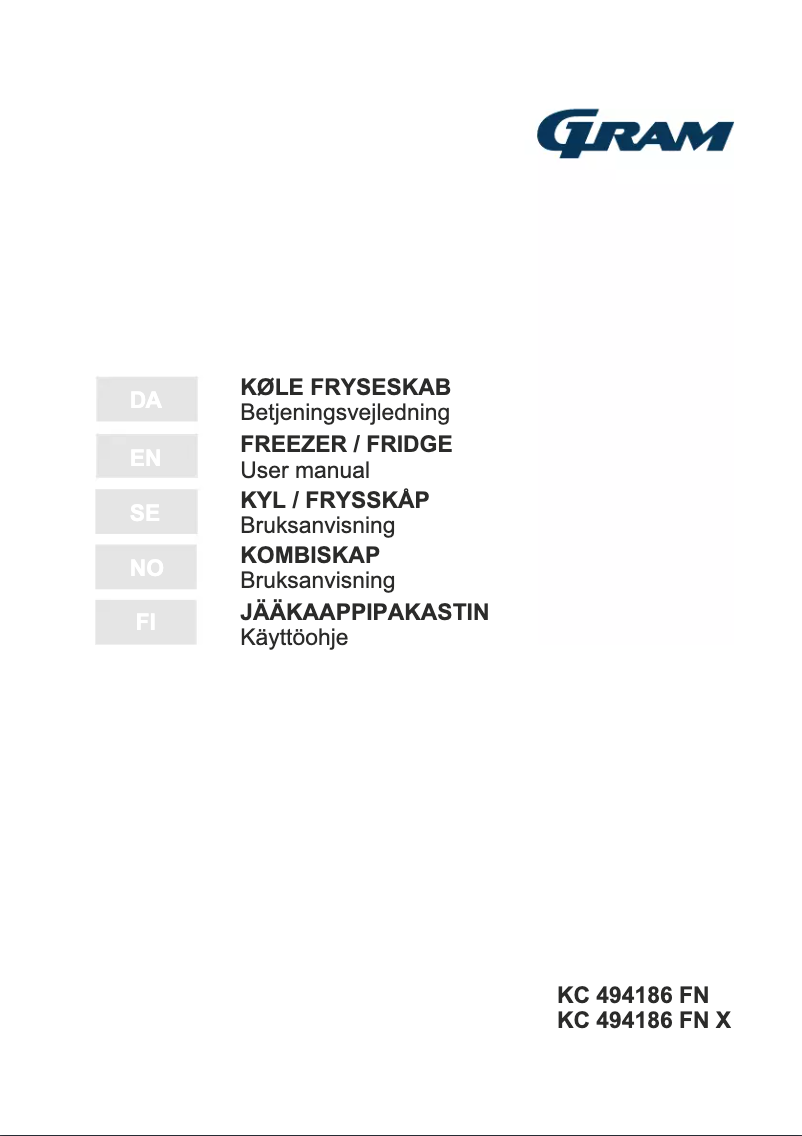 Página 1 del manual Manual de usuario Gram KC 494186 FN X