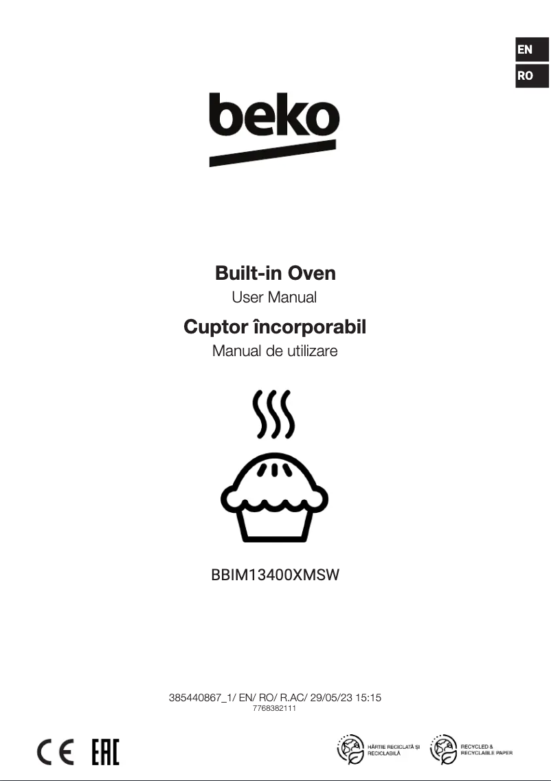 Page 1 de la notice Guide d'installation Beko BBIM13400XMSW