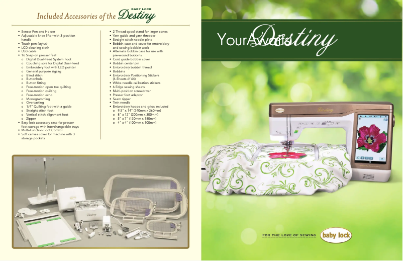 Image de la première page du manuel de l'appareil Destiny BLDY