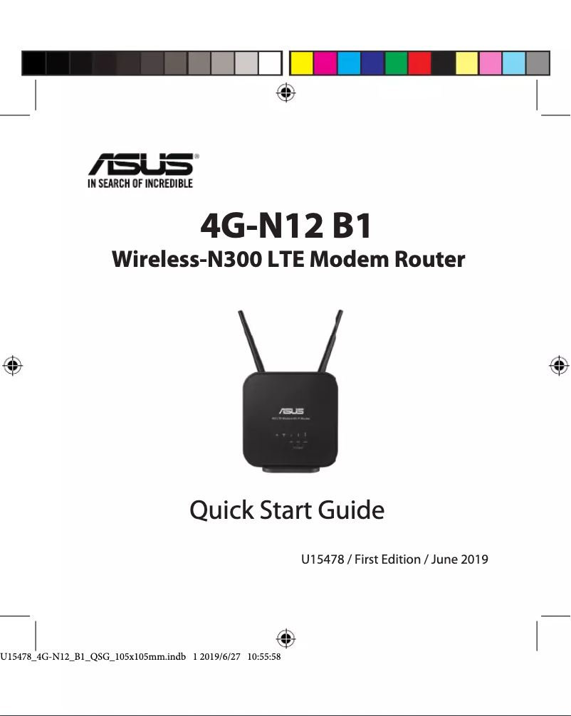 Page 1 de la notice Manuel utilisateur Asus 4G-N12 B1