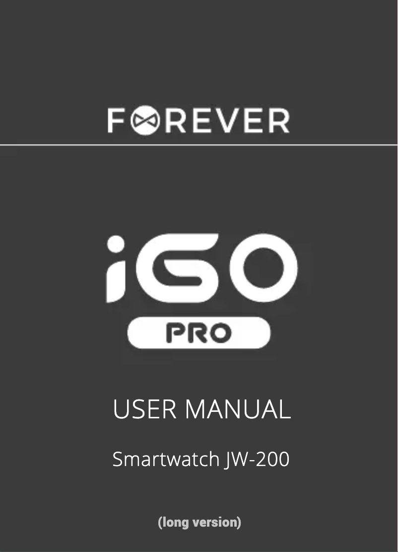 Page n°1 - Manuel utilisateur Forever iGo Pro JW-200
