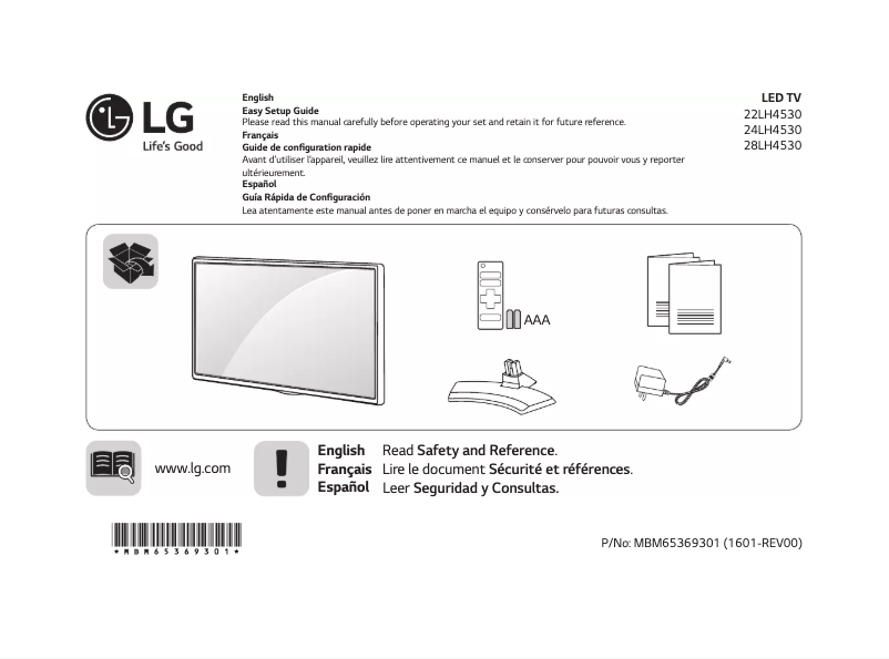 Page n°1 - Manuel utilisateur LG 24LH4530