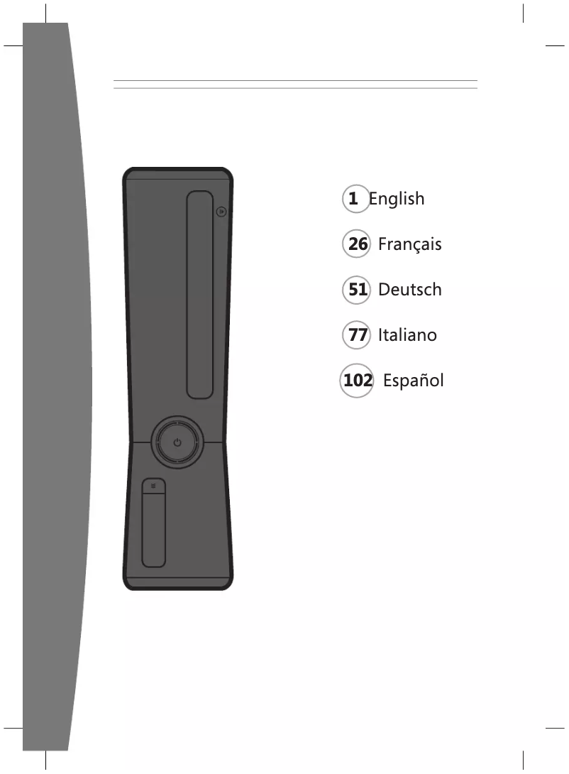 Page n°1 - Manuel utilisateur Microsoft Xbox 360 Slim