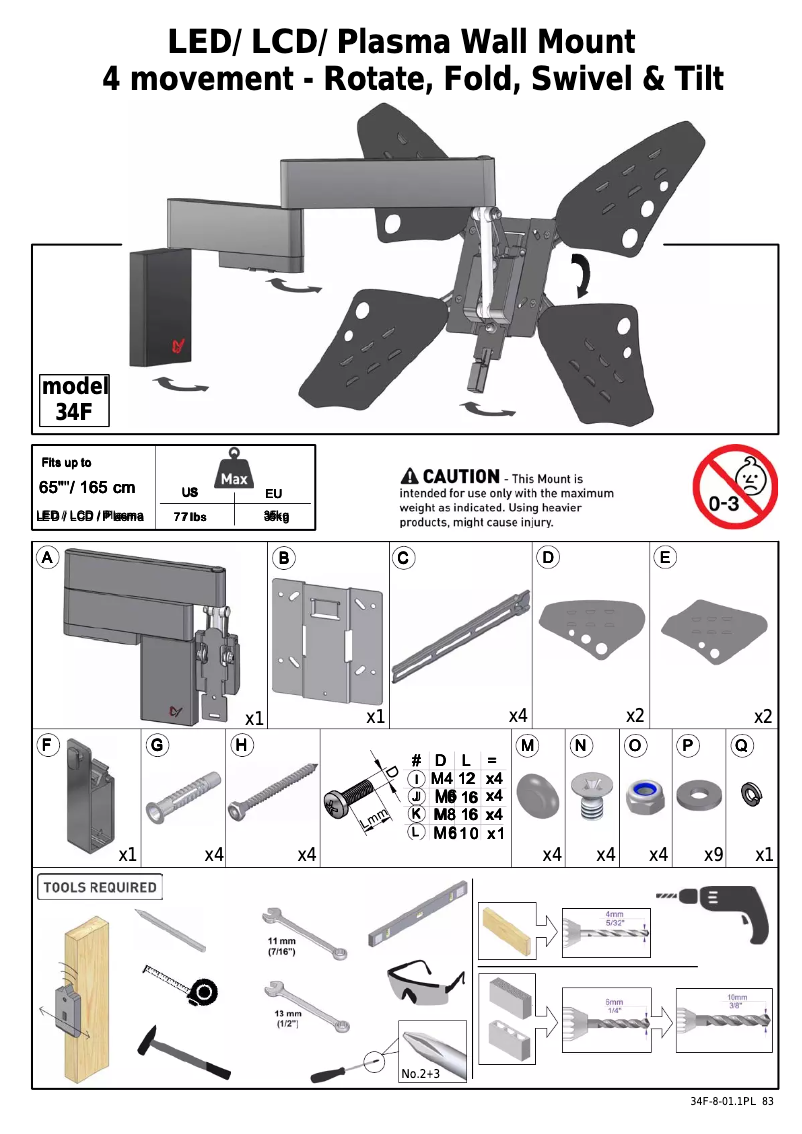 Page 1 de la notice Manuel utilisateur Barkan 34F