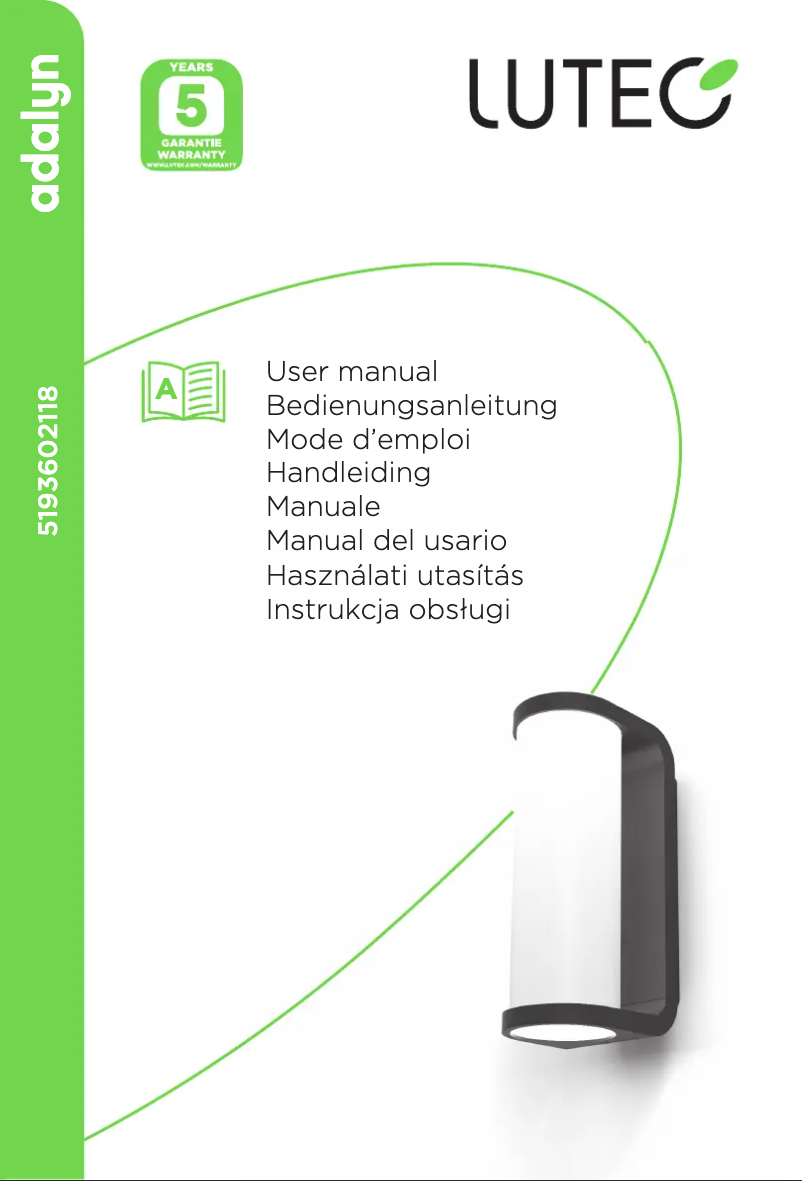 Page n°1 - Manuel utilisateur Lutec Adalyn