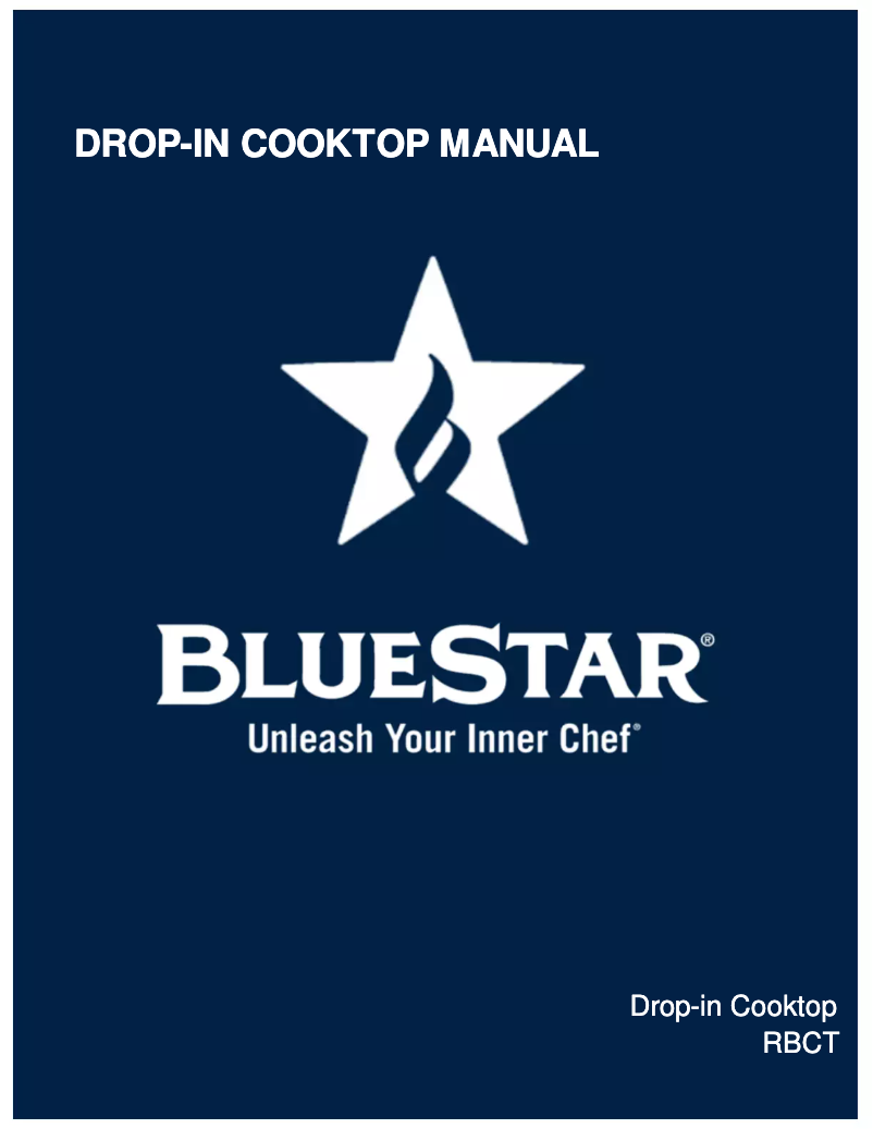 Page n°1 - Manuel utilisateur BlueStar RBCT304BSSV2L