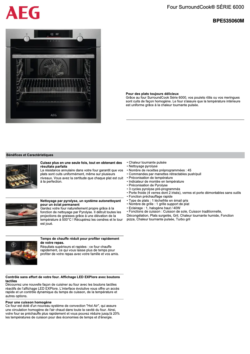 Imagen de la primera página del manual del dispositivo BPE535060M