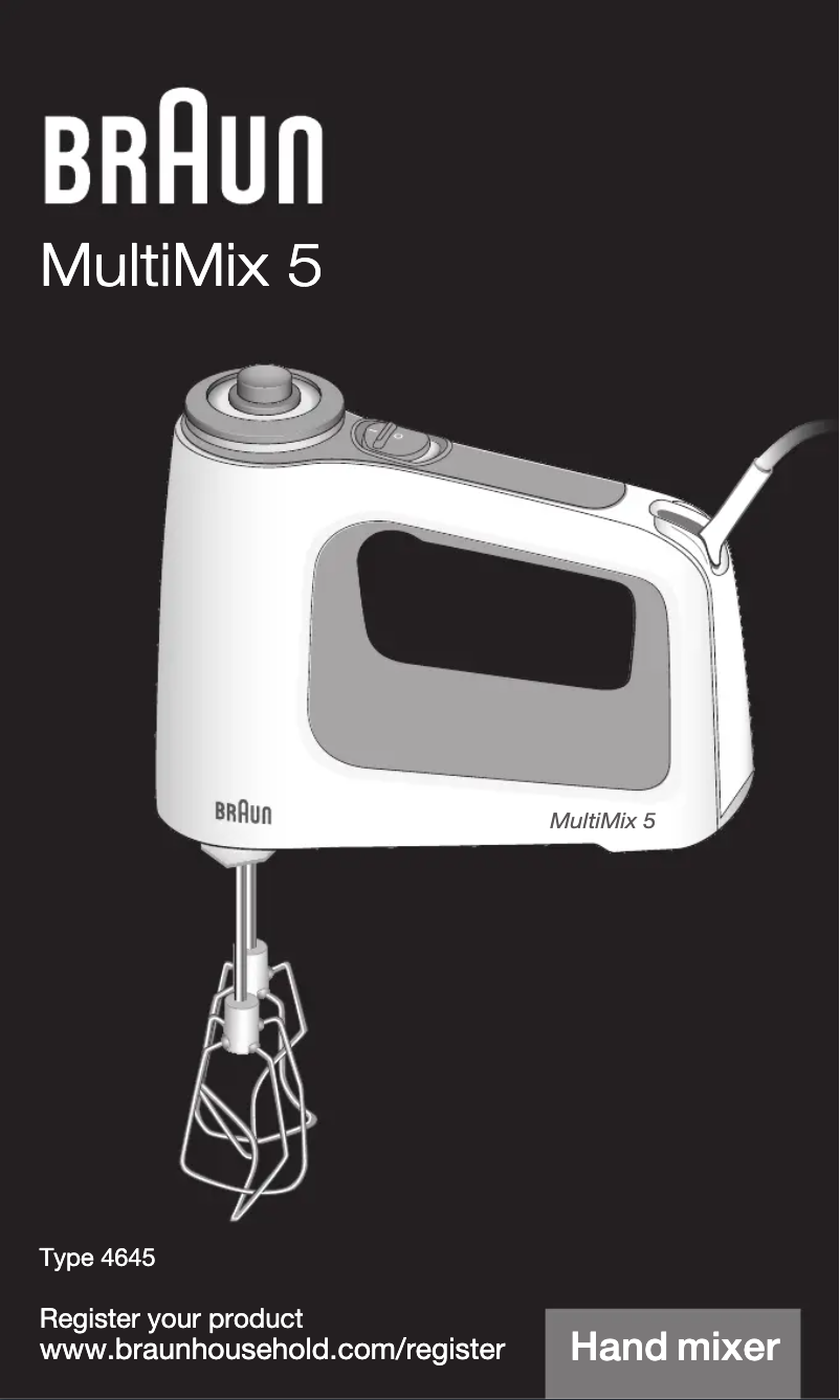 Page 1 de la notice Manuel utilisateur Braun MultiMix 5 HM 5100 WH