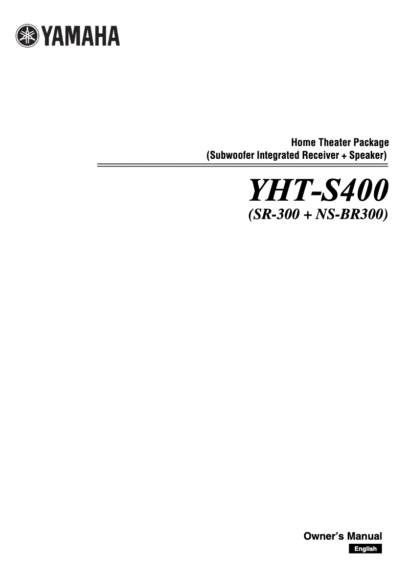 First page image of the manual for YHT-S400