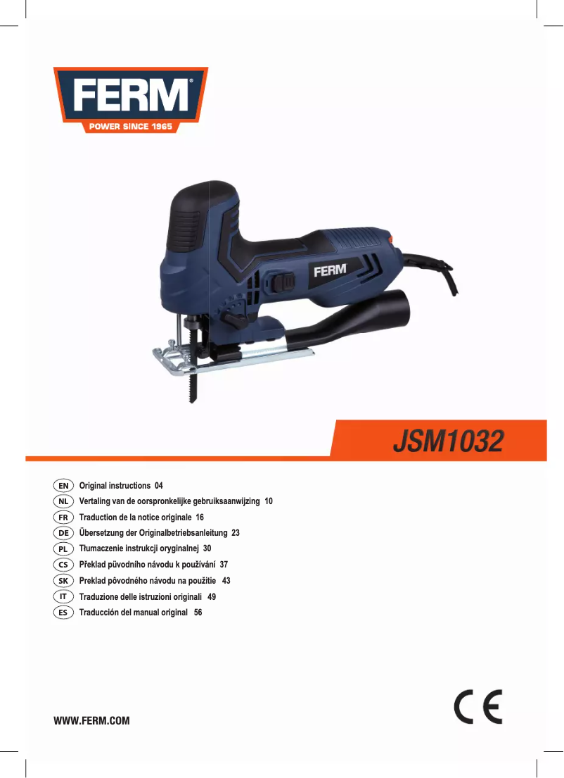 Image de la première page du manuel de l'appareil JSM1032