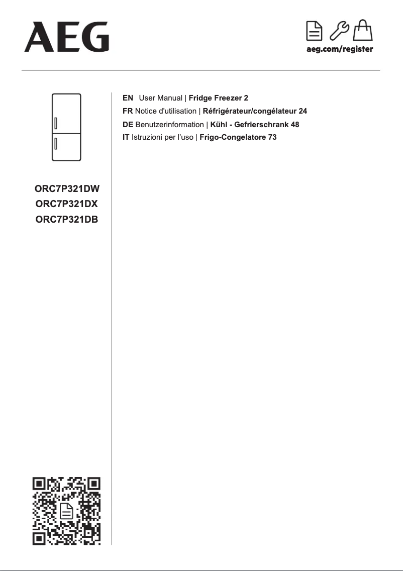 Page n°1 - Manuel utilisateur AEG ORC7P321DX