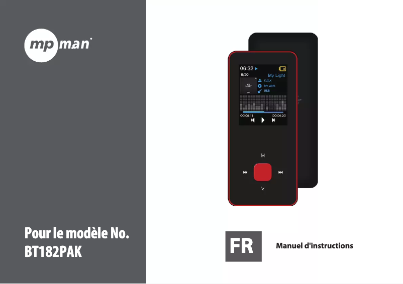 Image de la première page du manuel de l'appareil BT182PAK