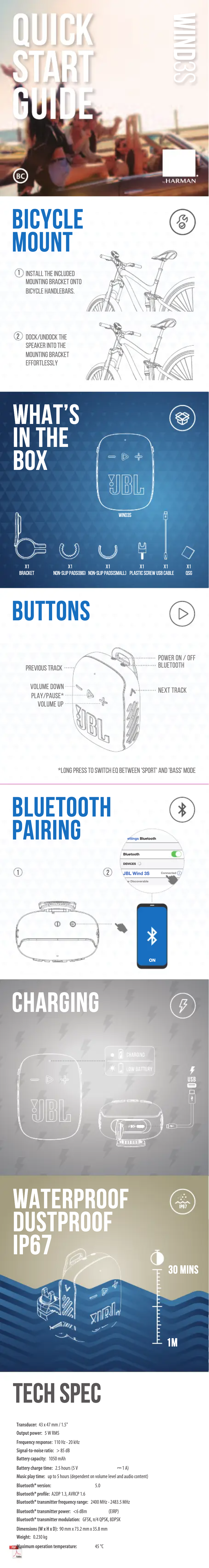 Image de la première page du manuel de l'appareil Wind 3S