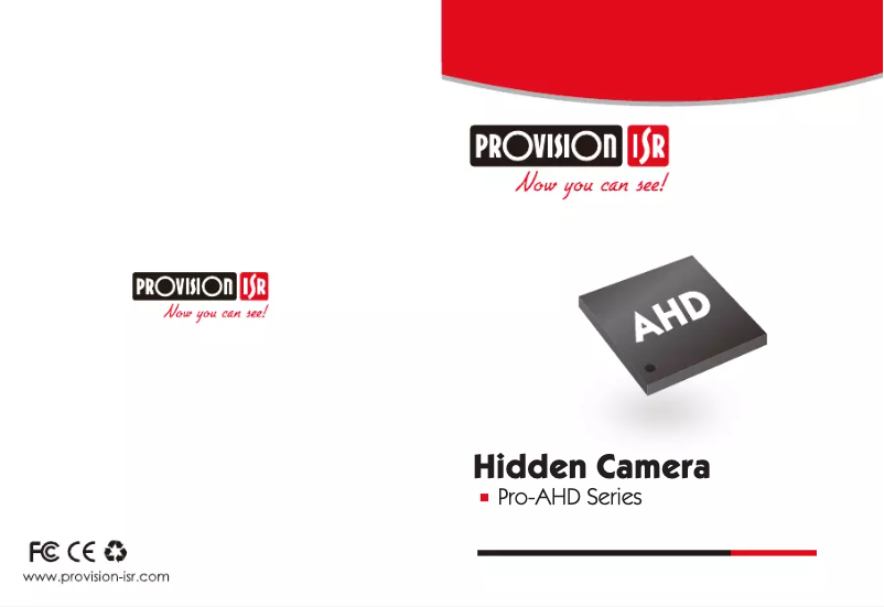 Page n°1 - Manuel utilisateur Provision-ISR IV-380AHD37