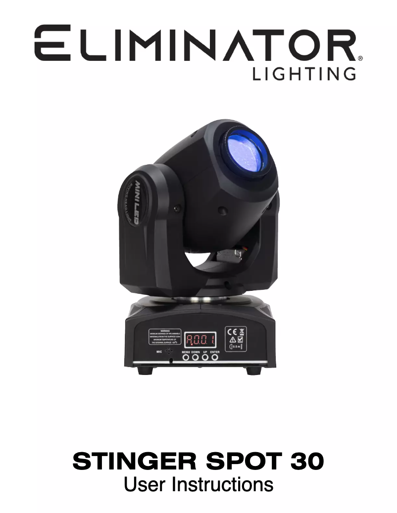 Page n°1 - Manuel utilisateur Eliminator Lighting Stinger Spot 30