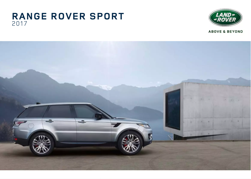 Image de la première page du manuel de l'appareil Range Rover Sport (2017)