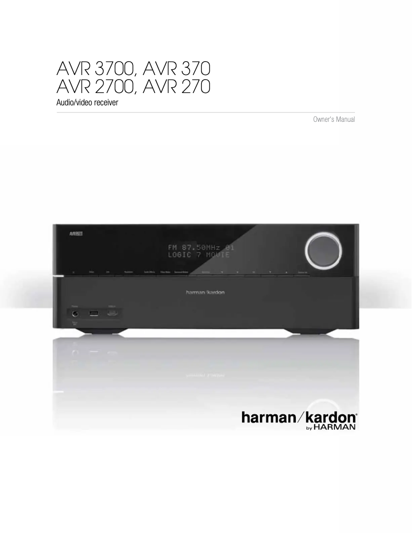 Page 1 de la notice Manuel utilisateur Harman Kardon AVR 2700
