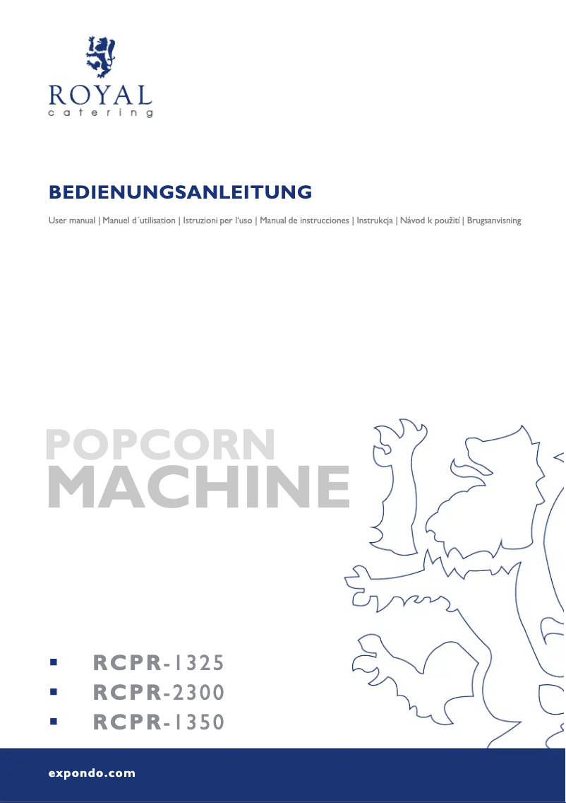 Page 1 de la notice Manuel utilisateur Royal Catering RCPR-2300