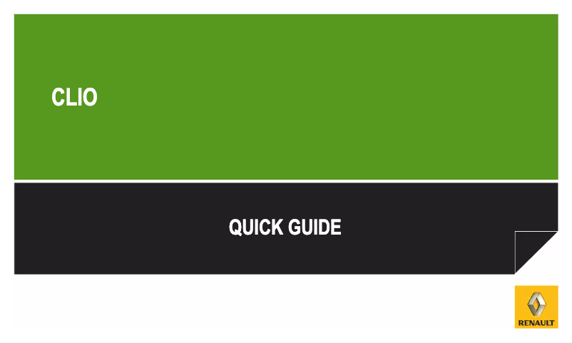 Page 1 de la notice Manuel utilisateur Renault Clio (2009)