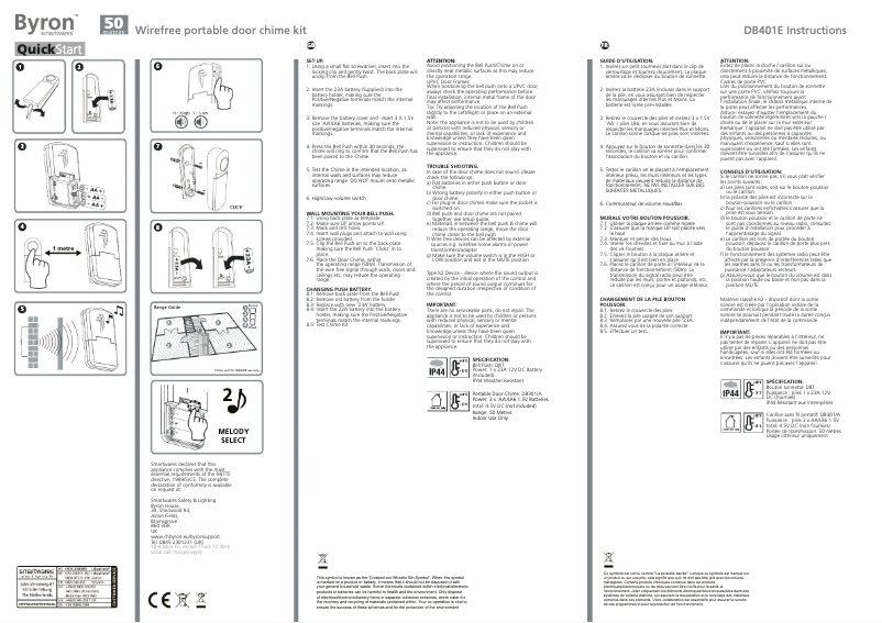 Image de la première page du manuel de l'appareil DB401E