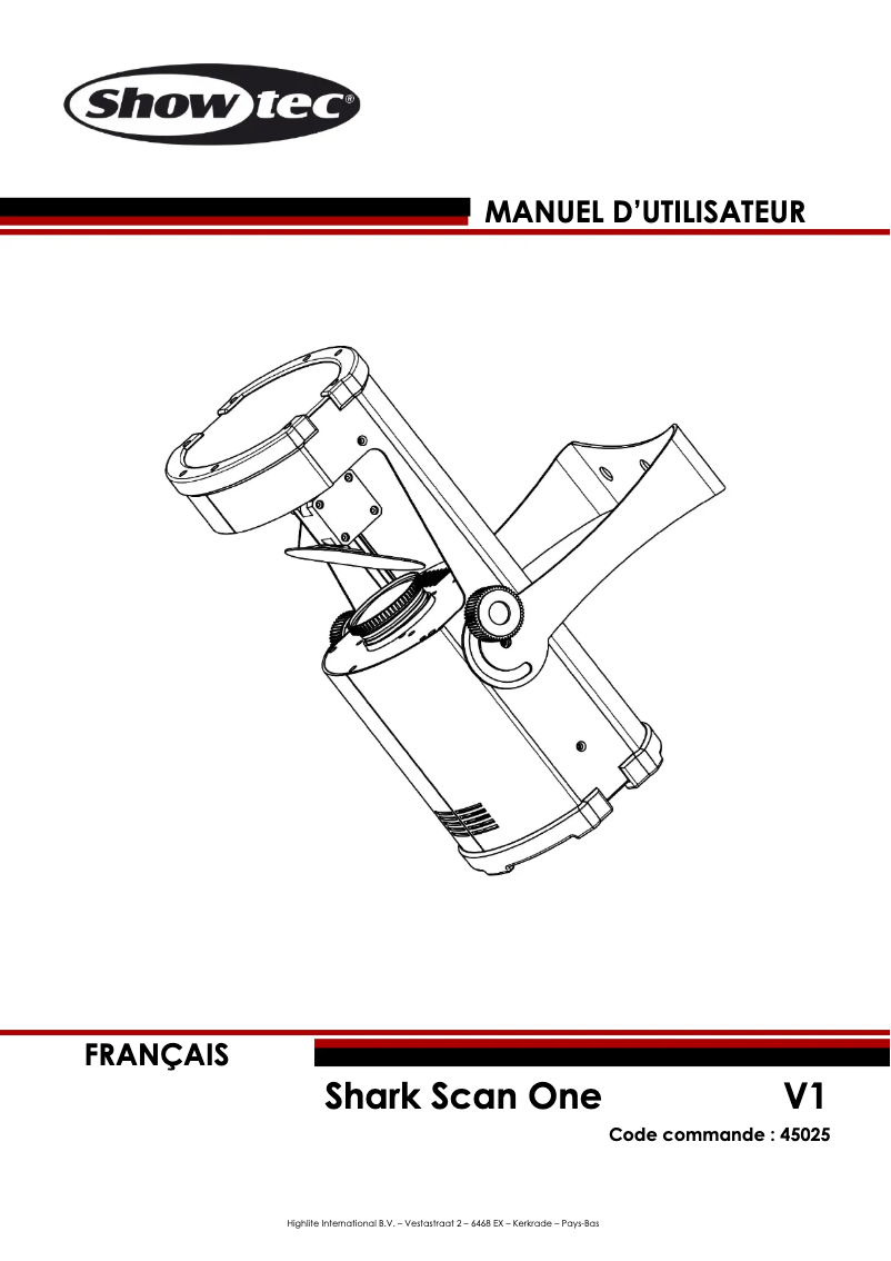 Page 1 de la notice Manuel utilisateur Showtec Shark Scan One