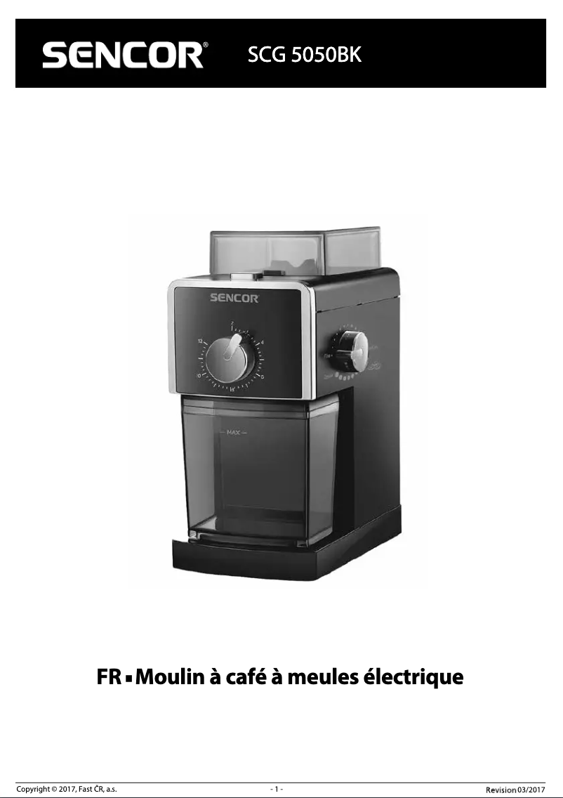 Page n°1 - Manuel utilisateur Sencor SCG 5050BK