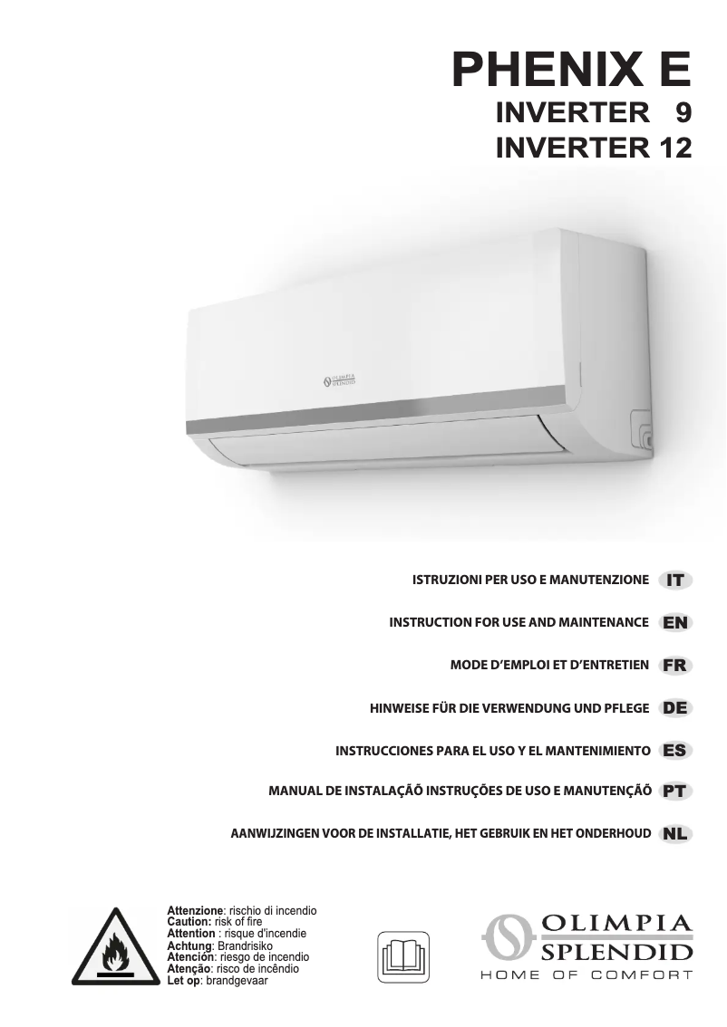 Imagen de la primera página del manual del dispositivo Phenix E