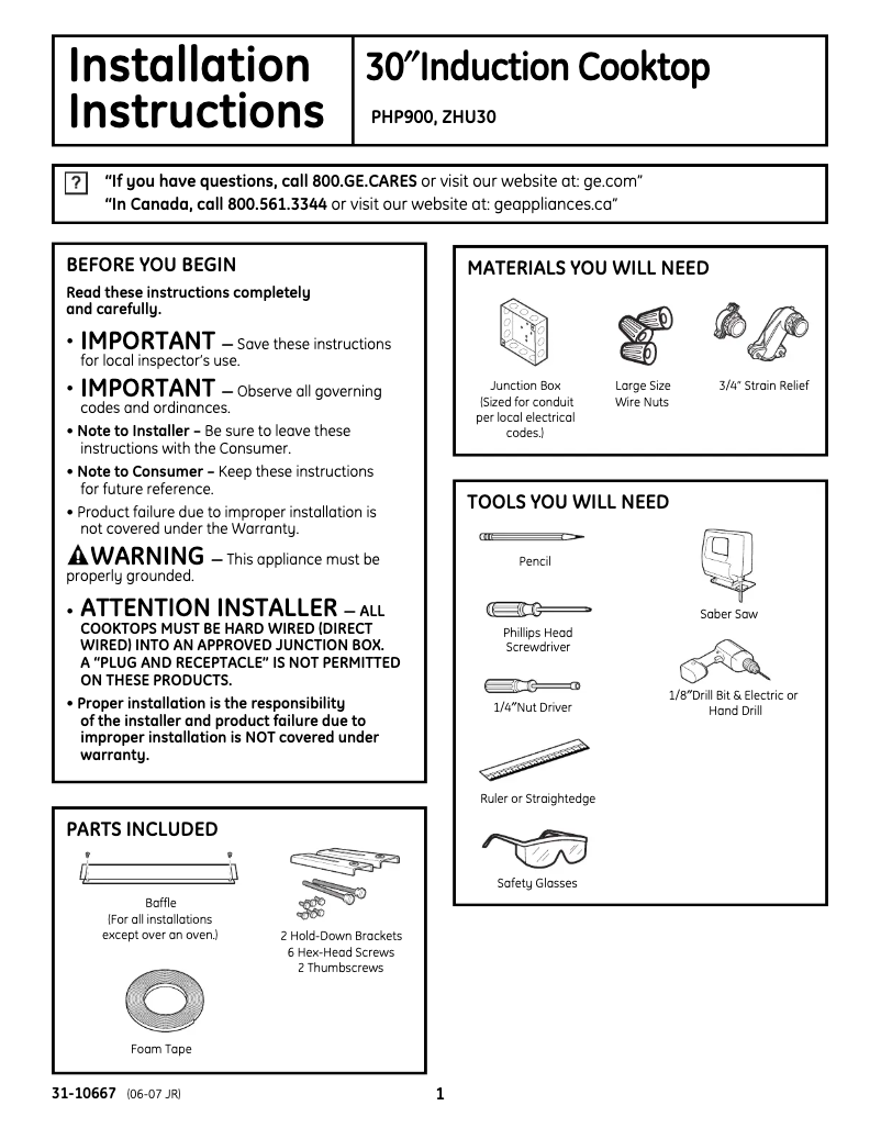 Imagen de la primera página del manual del dispositivo ZHU30RSMSS