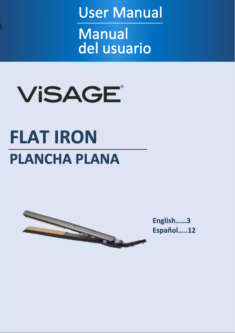 Page n°1 - Manuel utilisateur Visage Flat Iron Curling Wand or Curling Iron BY-708A