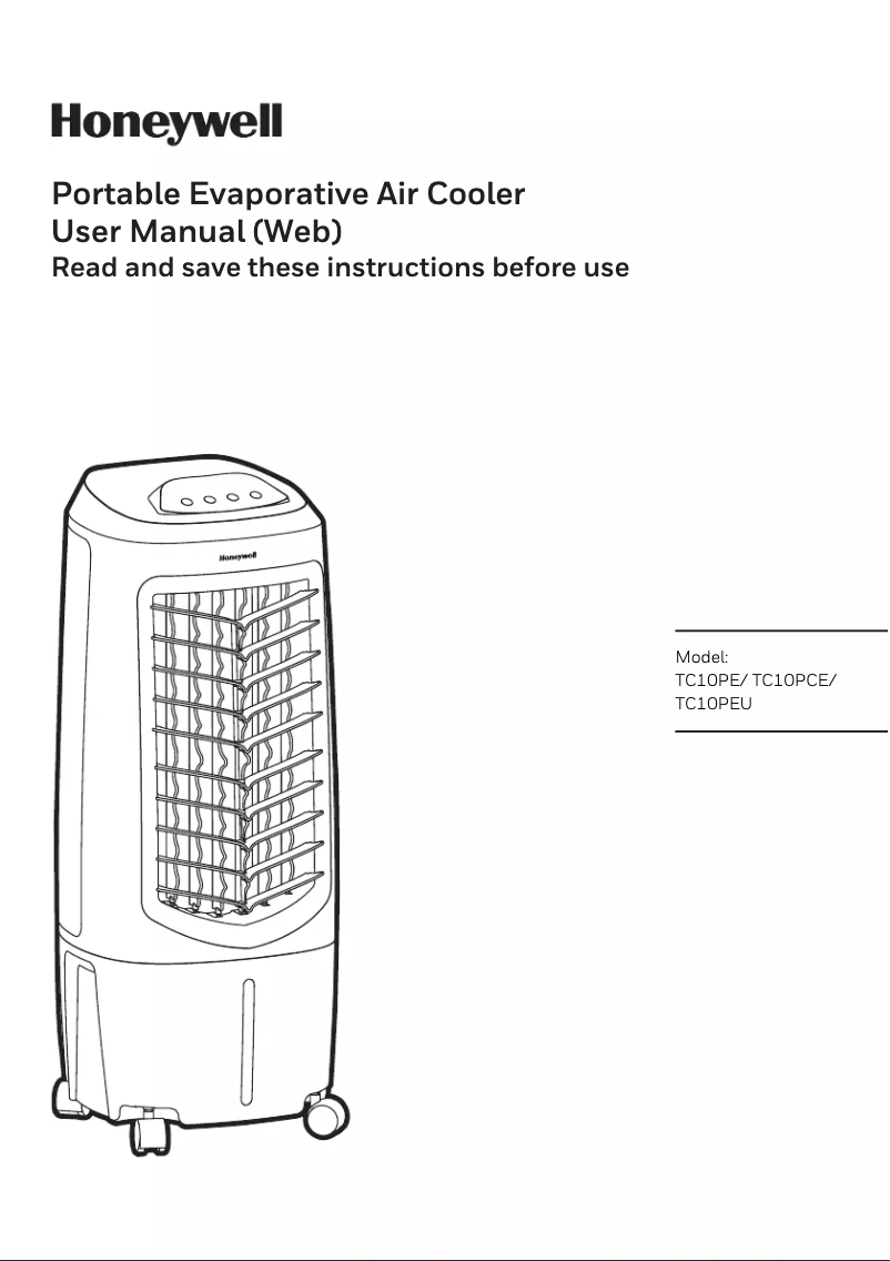 Page n°1 - Manuel utilisateur Honeywell TC10PE
